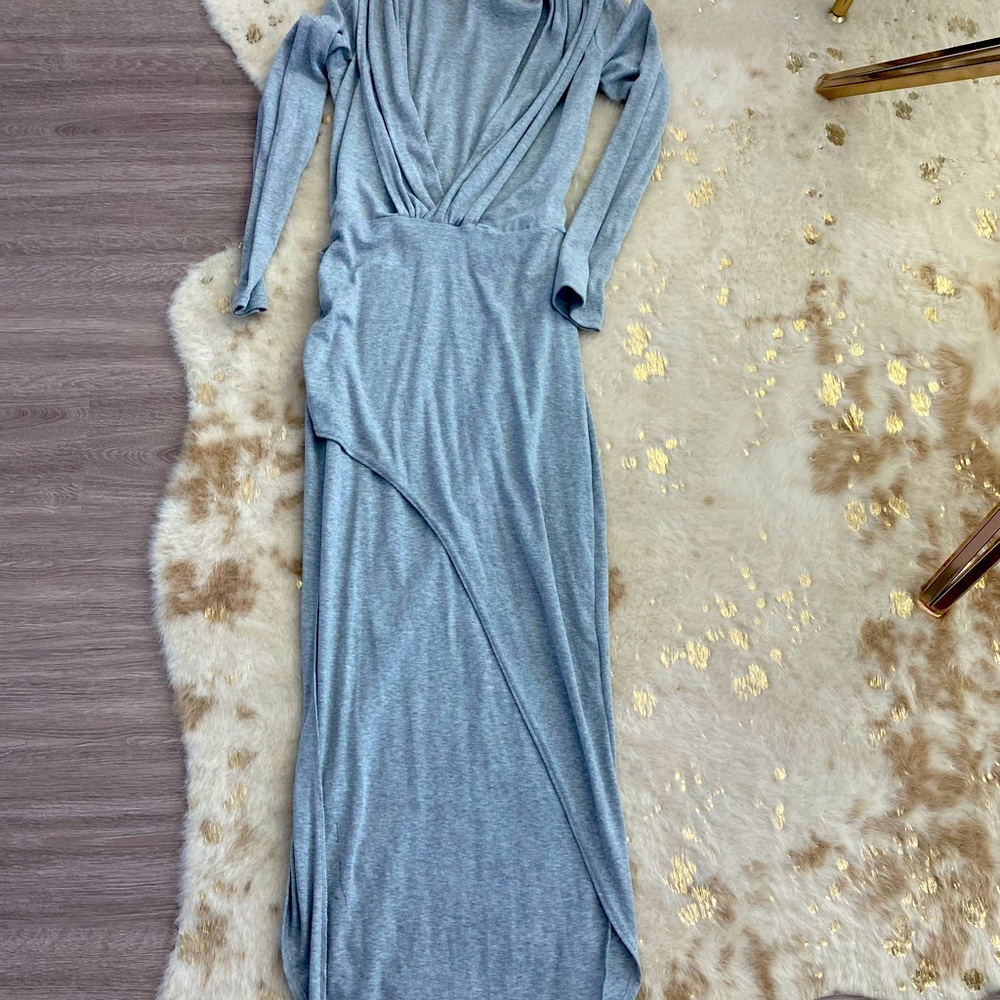 Free with dress purchase (bundle only). Sweater dress with slit.